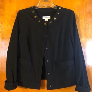 SagHarbor unlined suede-like black jacket size S